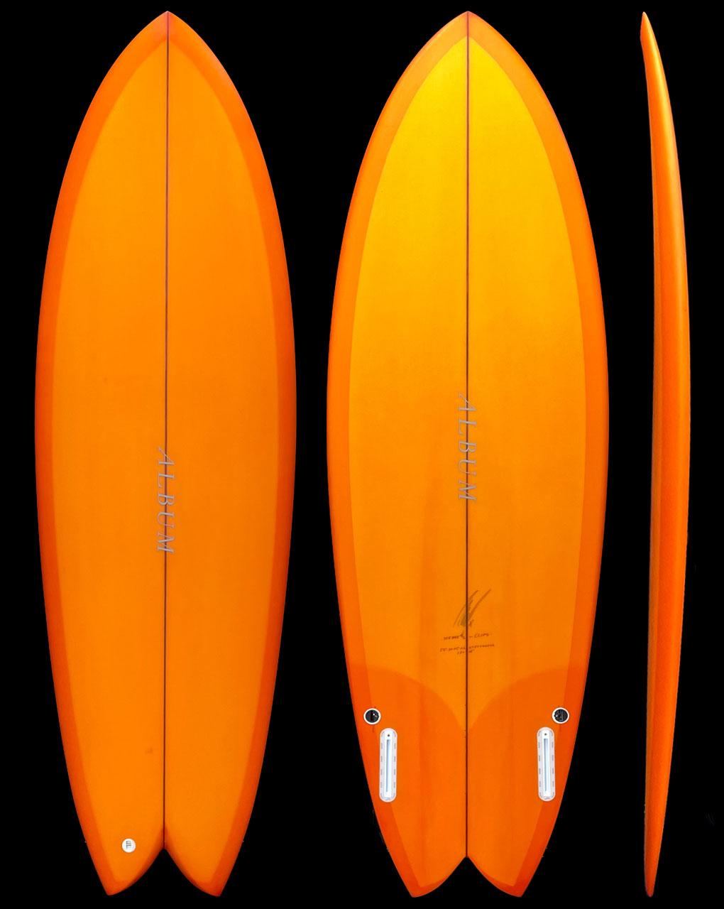 VEEBEE TWINZER - 5'5" X 20.25 X 2.63, 33L FUTURES ELECTRIC ORANGE