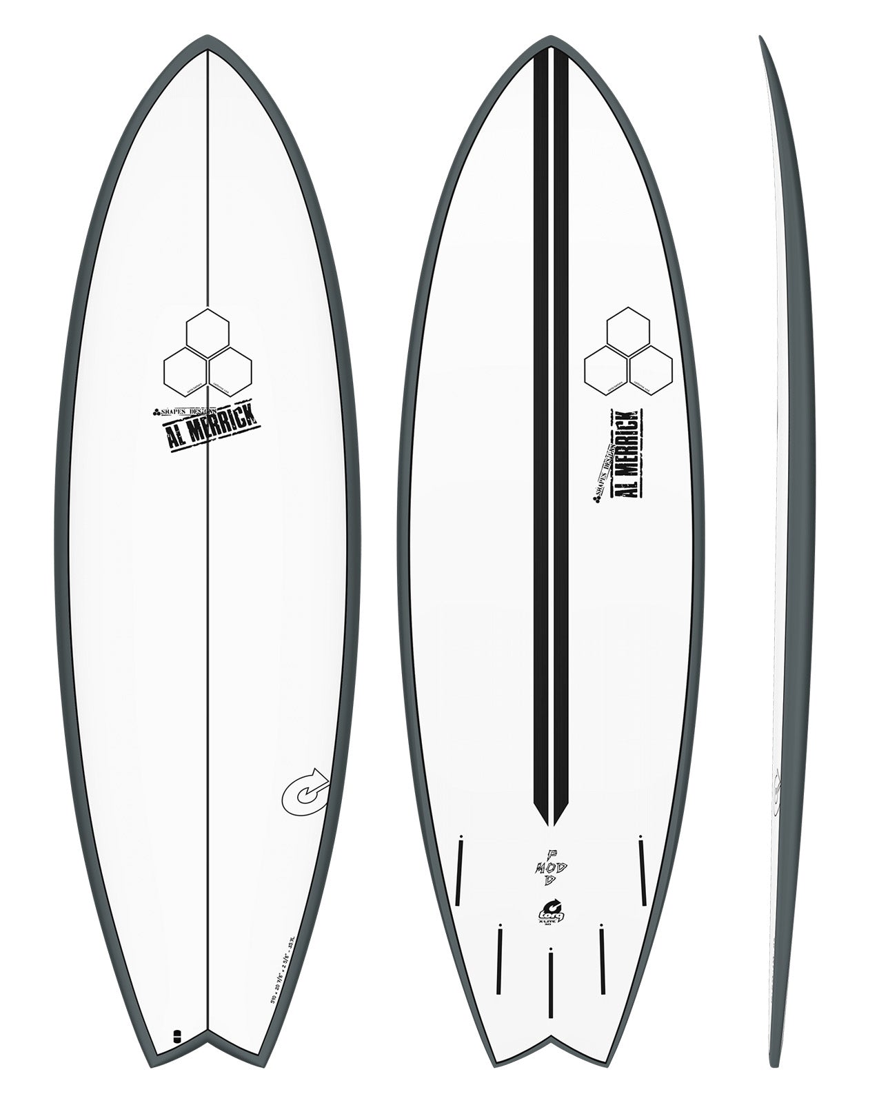 X-LITE POD MOD - 5'06" X 20 3/8 X 2 1/2, 31.3L FUTURE GRAPHITE RAIL