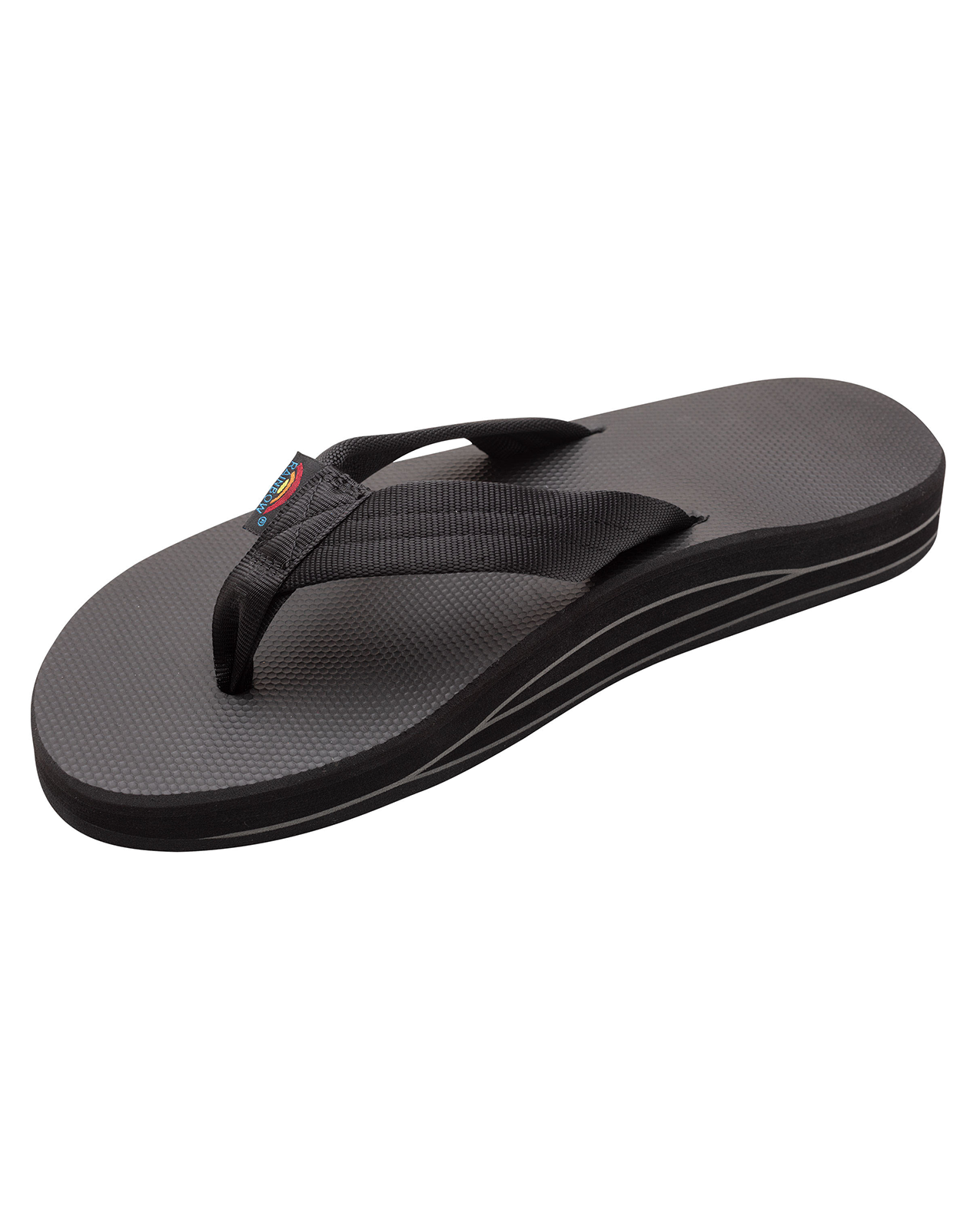 CLASSIC RUBBER DOUBLE LAYER SANDAL - BLACK