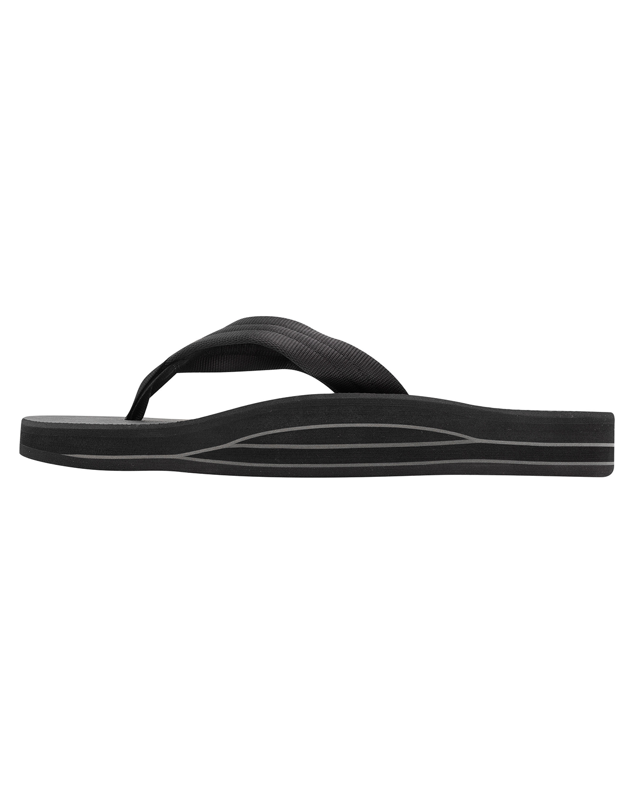 CLASSIC RUBBER DOUBLE LAYER SANDAL - BLACK