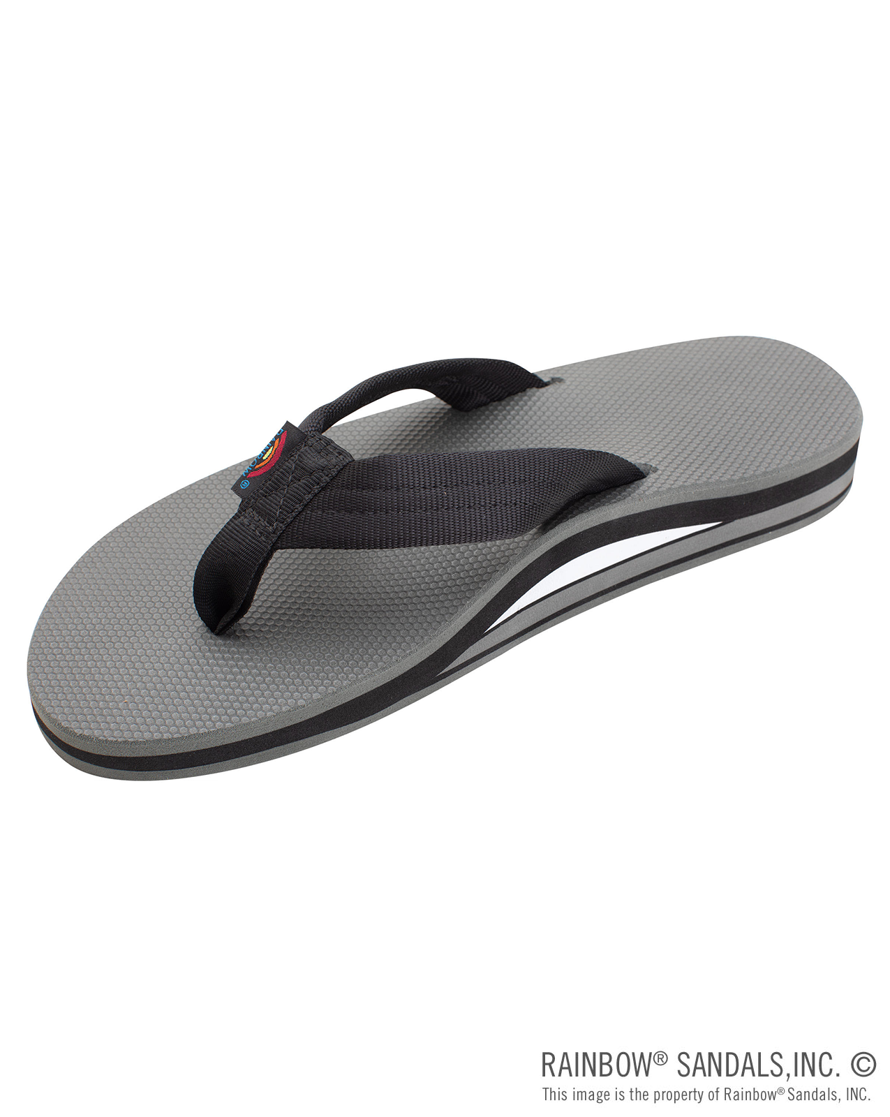 CLASSIC RUBBER DOUBLE LAYER SANDAL - BLACK/GREY