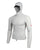 LONG SLEEVE UTILITY POCKET HOODED RASHGUARD - SILVER