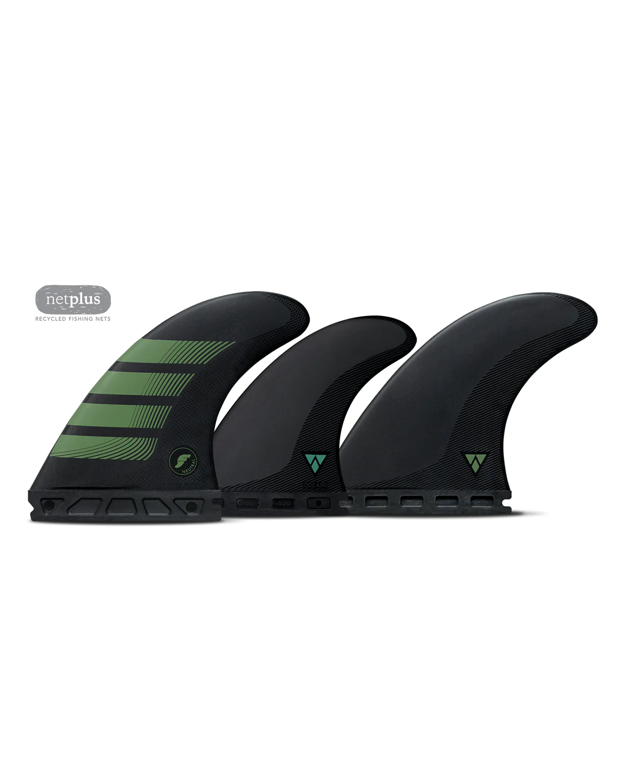 FUTURES. NEUTRAL F8 ALPHA 5 FIN (QD2 4.0 QUAD REAR) - BLACK/OLIVE