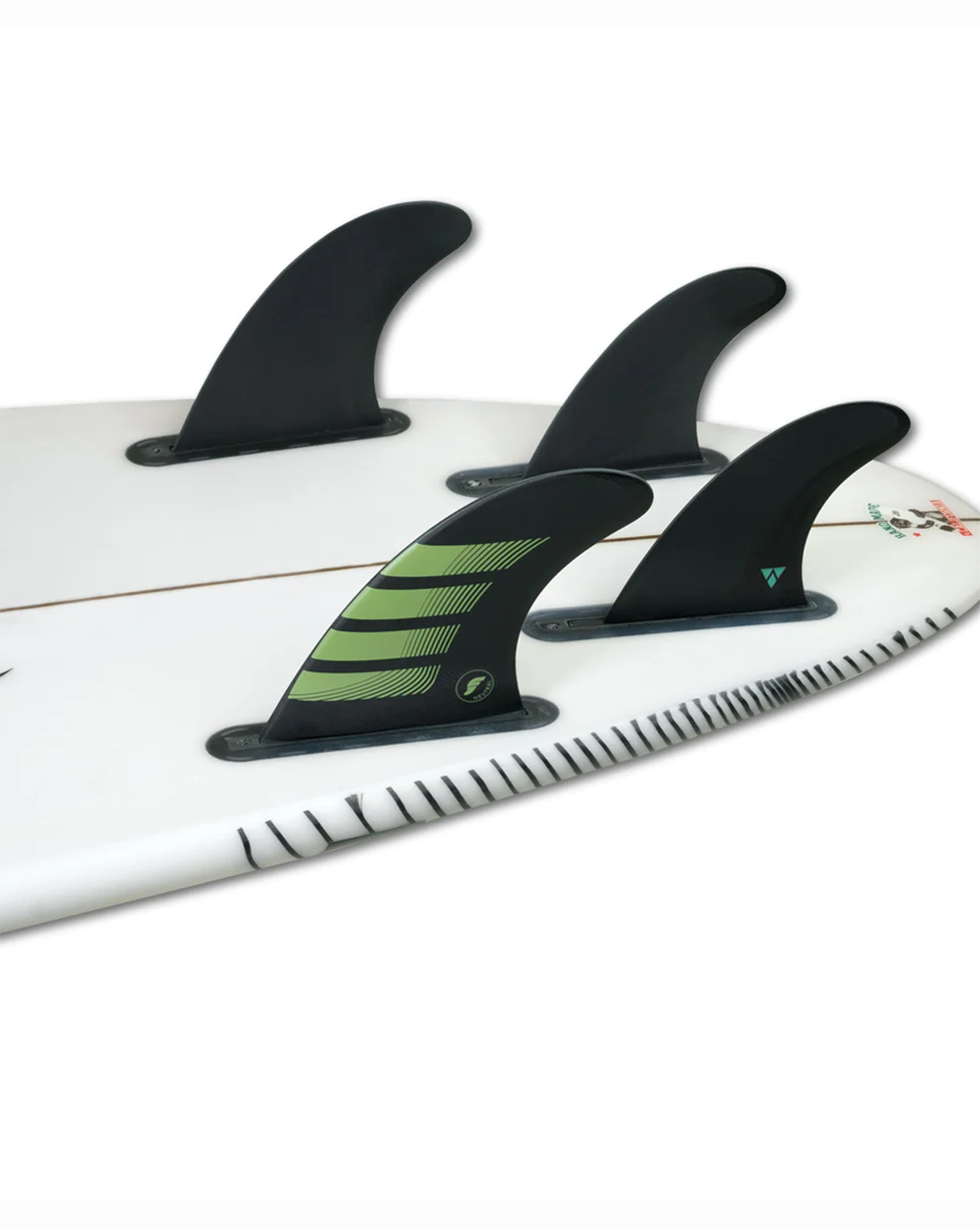 FUTURES. NEUTRAL F8 ALPHA 5 FIN (QD2 4.0 QUAD REAR) - BLACK/OLIVE