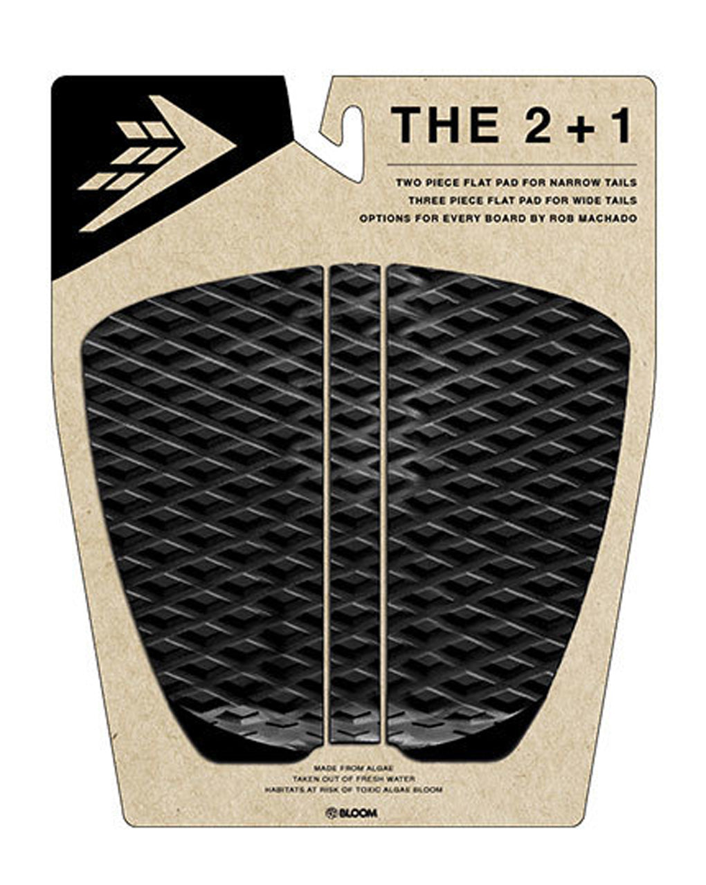 FIREWIRE 2+1 FLAT TRACTION PAD - BLACK