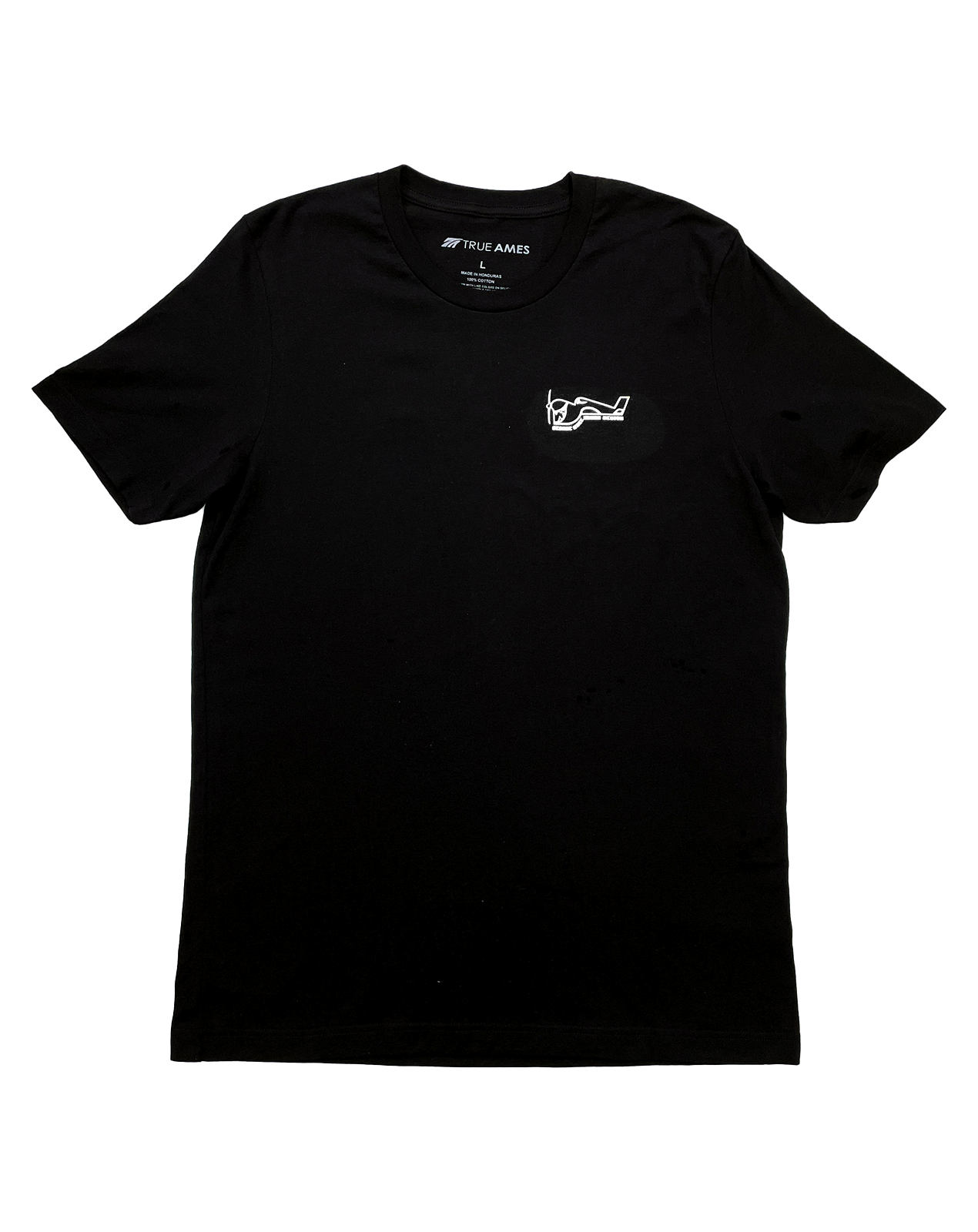 TRUE AMES GREENOUGH AIRPLANE LOGO T-SHIRT - BLACK