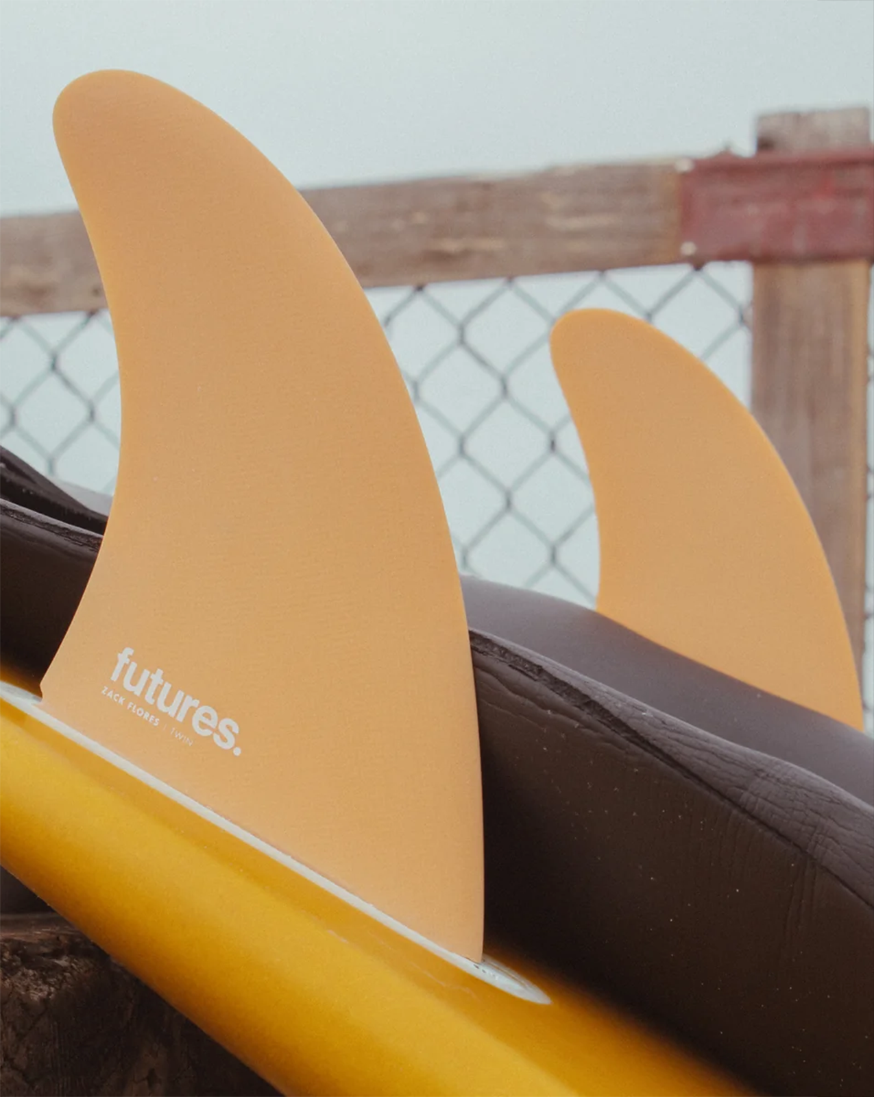 FUTURES. ZACK FLORES FIBERGLASS TWIN - ORANGE